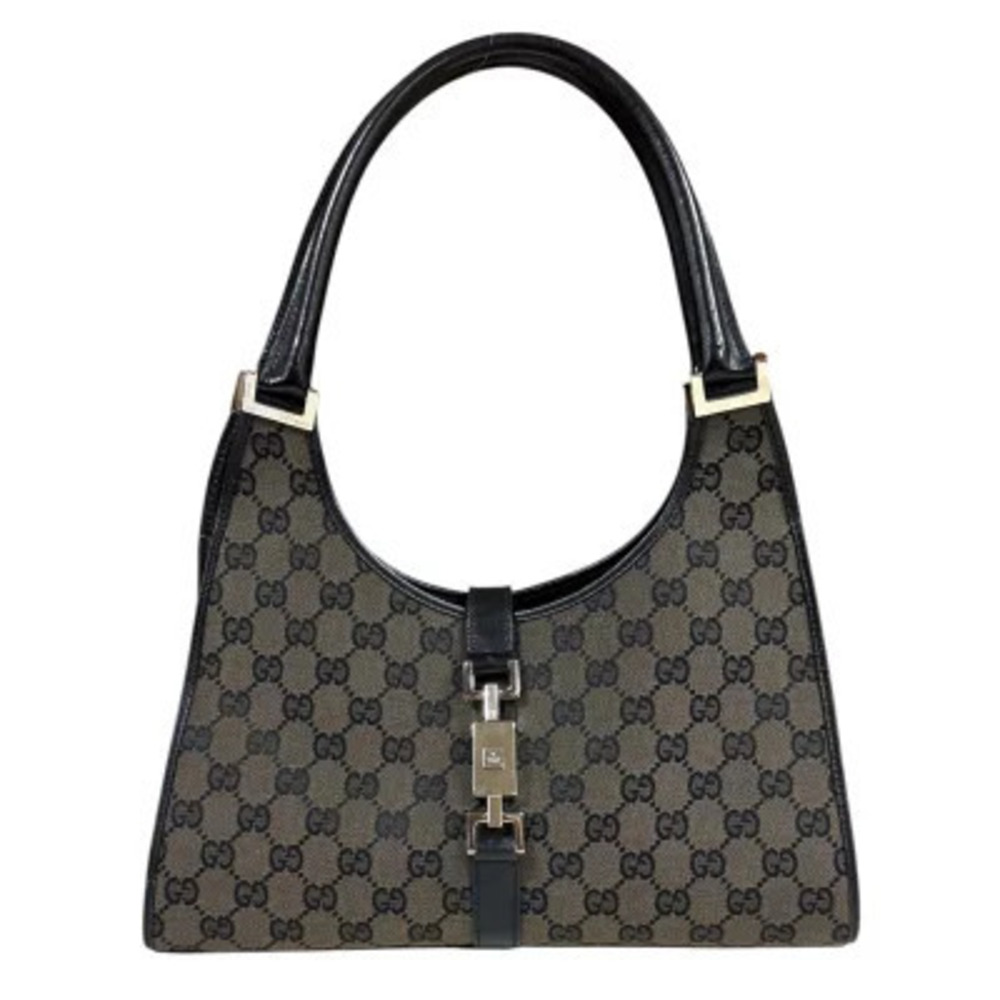 Gucci GG Canvas Jackie Shoulder Bag Brown
